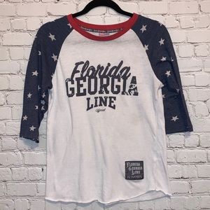 🇺🇸 Florida Georgia Line Graphic Band Tee Shirt